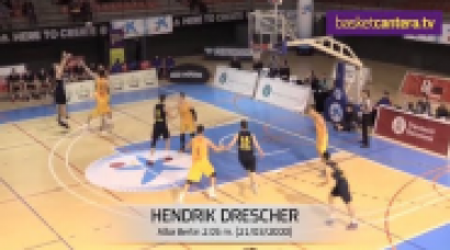 Highlights HENDRIK DRESCHER (´00) U18-Alba Berlin 2.05 m.  (21/03/2000) - BasketCantera.TV