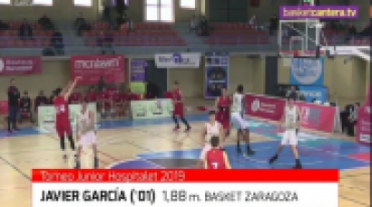 JAVIER GARCIA (´01) 1,88 m. Basket Zaragoza.- Torneo Junior internacional Hospitalet-19 (BasketCantera.TV)