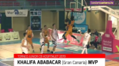 KHALIFA ABABACAR DIOP (´02) 2,10 m. Gran Canaria.- MVP Torneo U18 Hospitalet 2019 (BasketCantera.TV)