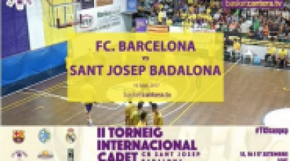 U16M - FC BARCELONA vs SANT JOSEP.- Semifinal Torneo Cadete Sant Josep 2017 (BasketCantera.TV)