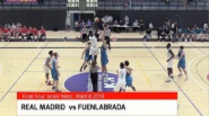 U18M - REAL MADRID vs. B. FUENLABRADA.- Final Four Junior Masc. Madrid 2018 (BasketCantera.TV)
